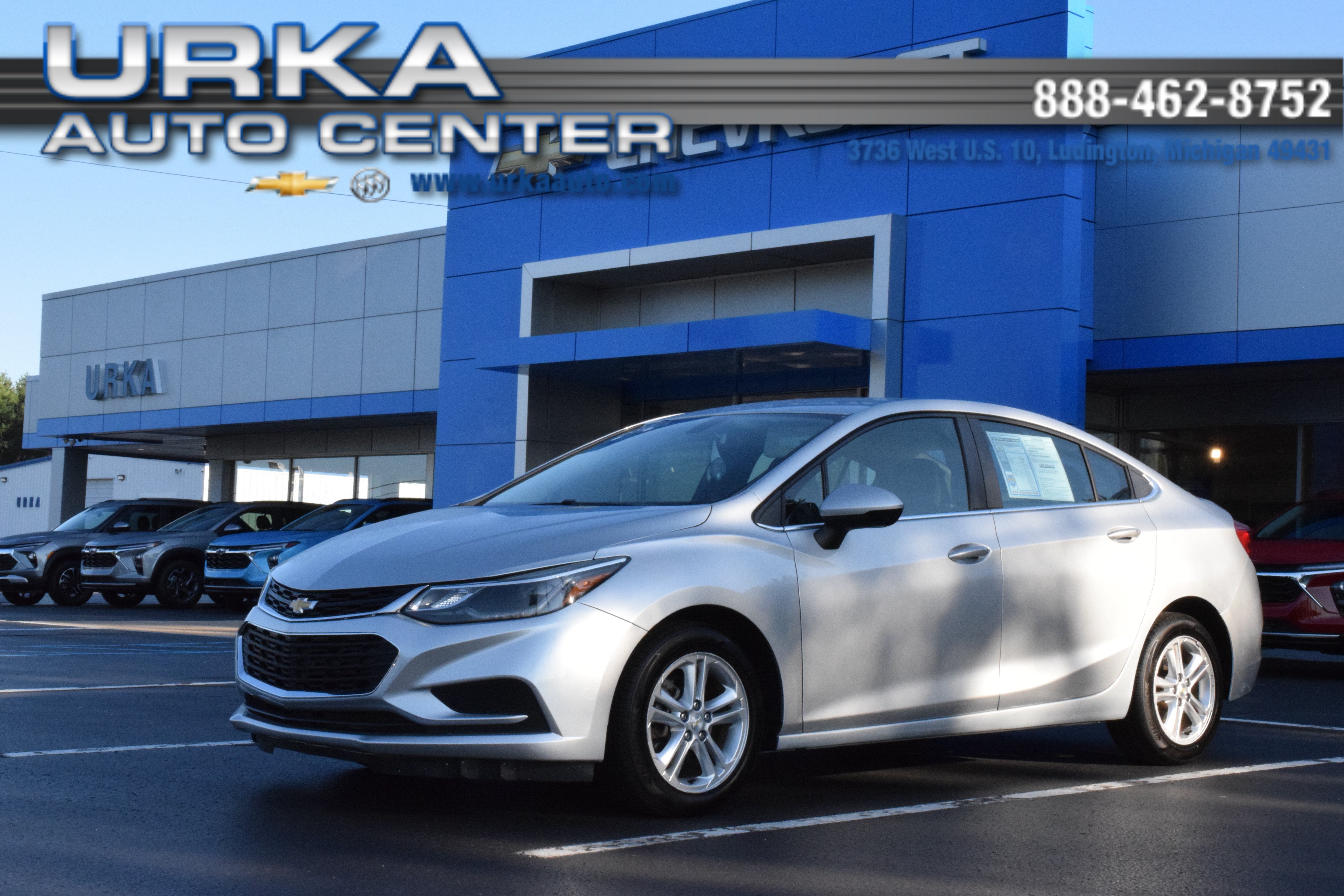 2017 Chevrolet Cruze LT in Silver Ice Metallic — front three-quarter view