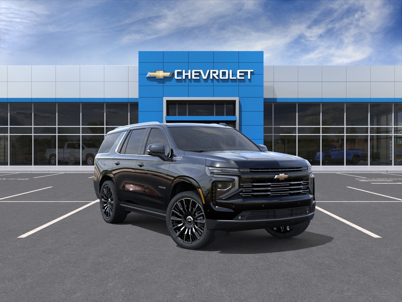2026 Chevrolet Tahoe High Country in Black — front three-quarter view