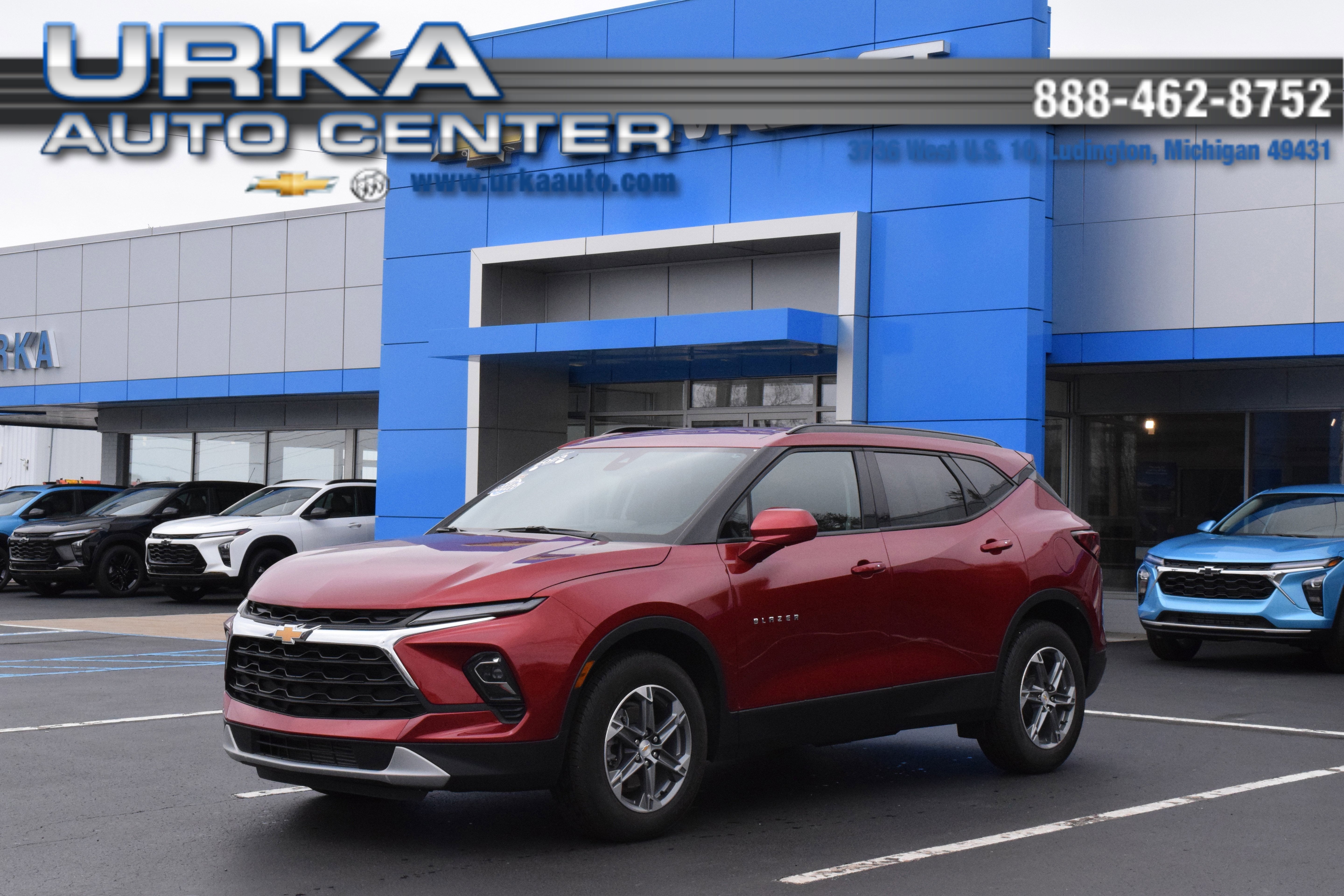 2023 Chevrolet Blazer 2LT in Radiant Red Tintcoat — front three-quarter view