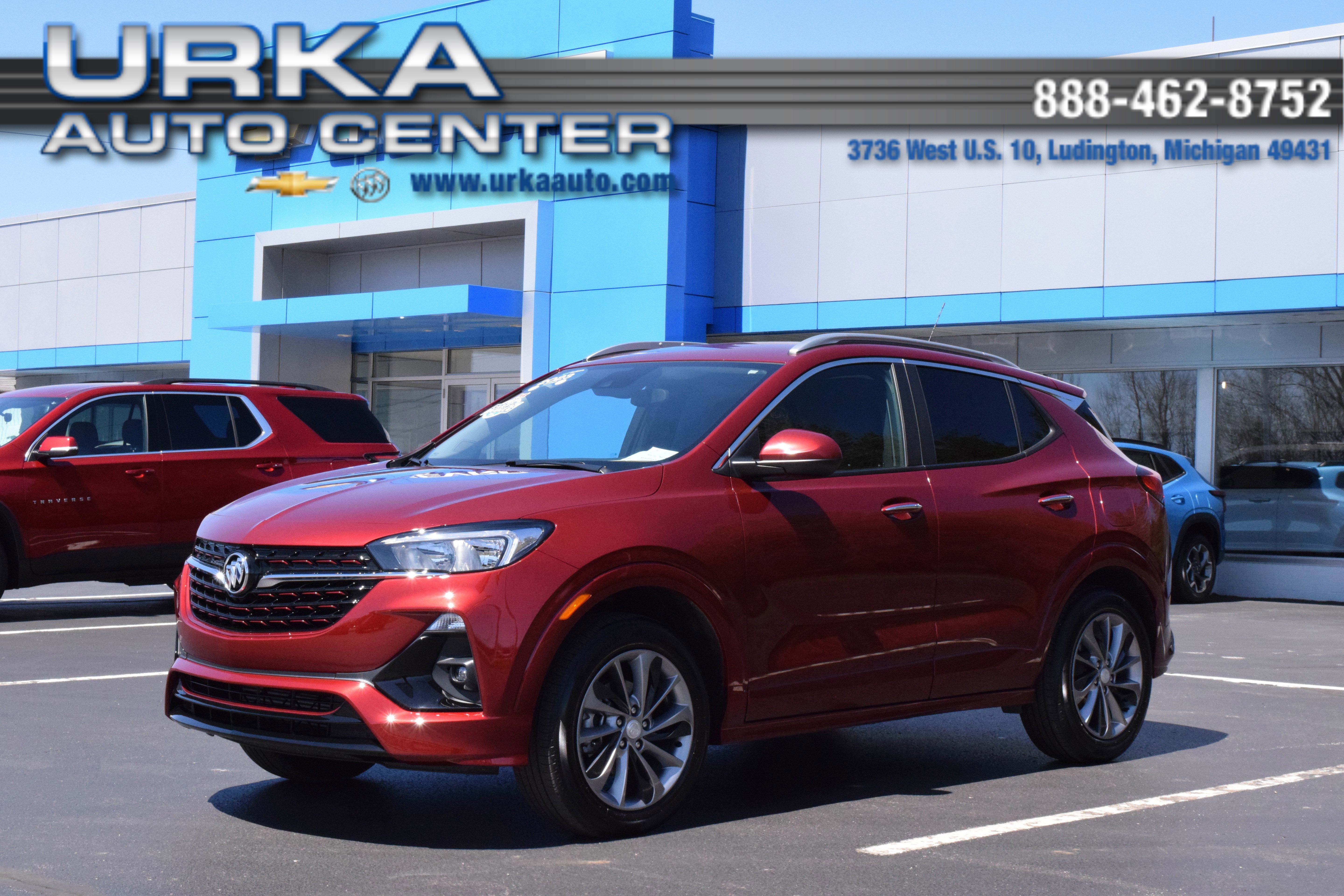 2023 Buick Encore GX Select in Cinnabar Metallic — front three-quarter view