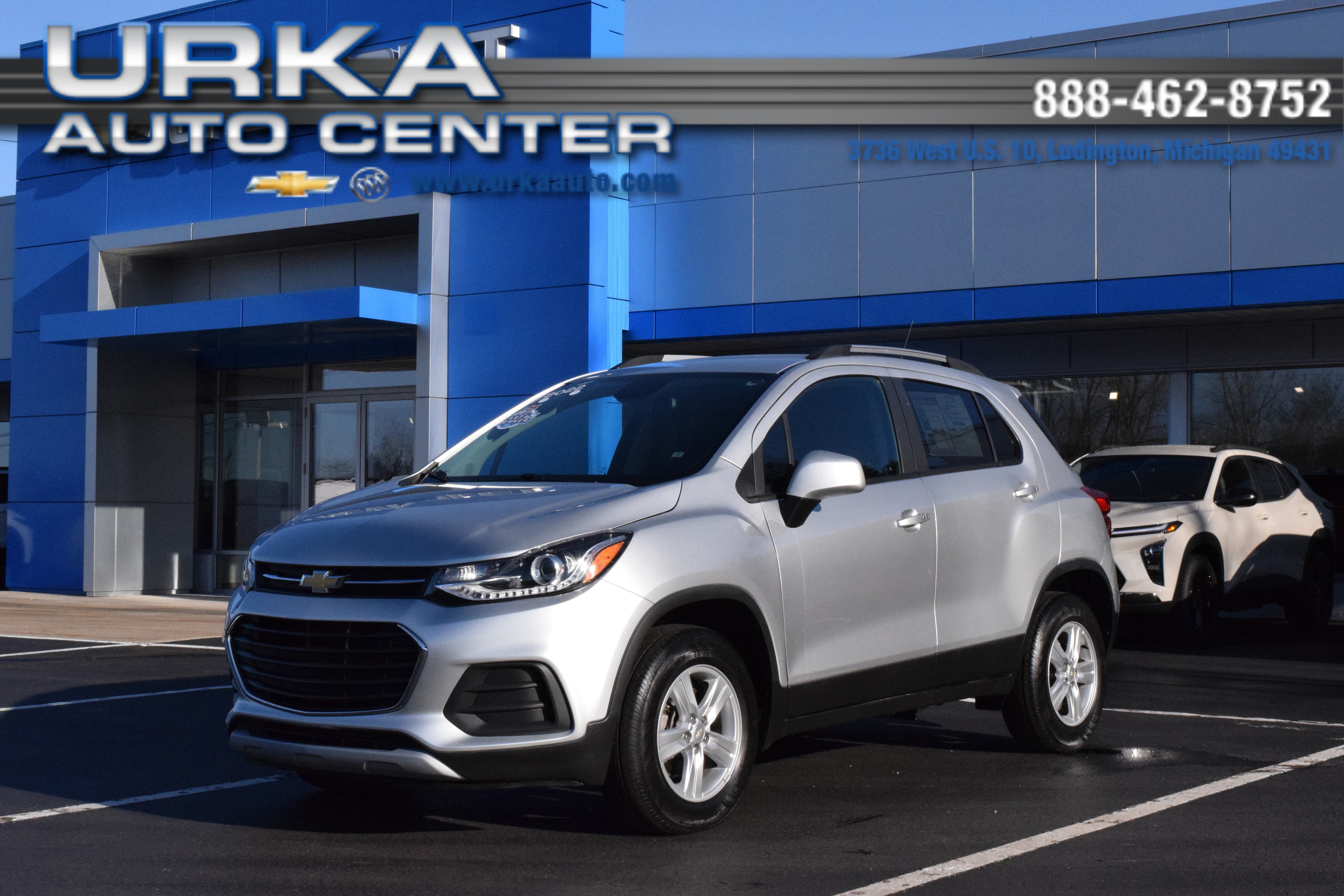 2022 Chevrolet Trax LT in Silver Ice Metallic — front three-quarter view